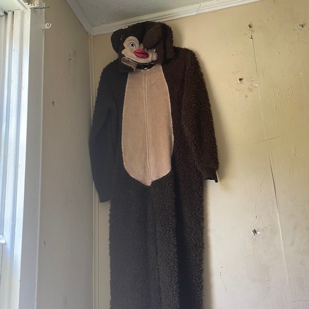 Monkey onesies with attached tail